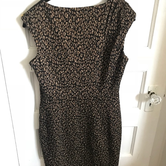 Calvin Klein Brown / Black Cheetah Print Dress - Picture 4 of 5
